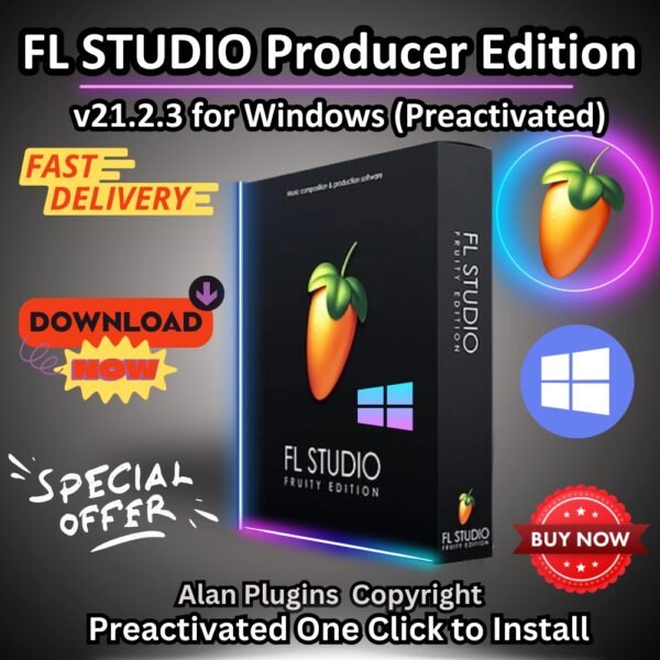 FL Studio Producer Edition v21.2.3 for Windows DAW, VST Plugins