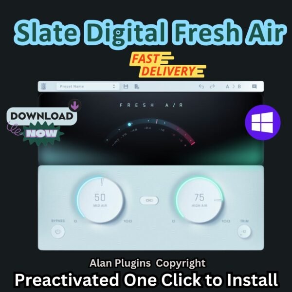 Slate Digital Fresh Air 🎧 | For Windows 🎛️ | Music Production Software 🎶 | Preactivated VST Plugins 🚀 | Lifetime Activation 🌟