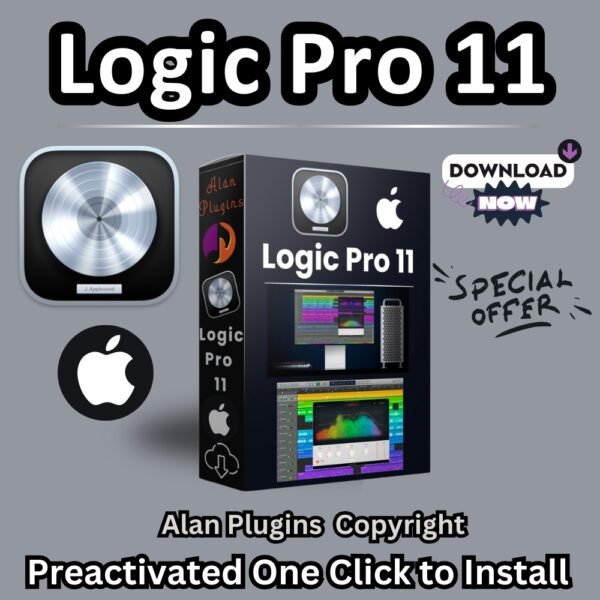 Logic Pro 11 for macOS 🎹 | Professional DAW | VST3, AAX, AU | Lifetime Activation 🚀 | Music Production Software 🎧 | Pre-Activated