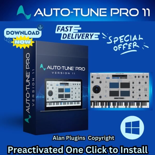 Antares Auto-Tune Pro 11 for Windows (Preactivated) – Real-Time Vocal Pitch Correction Plugin | VST3, AAX, AU | Lifetime Access