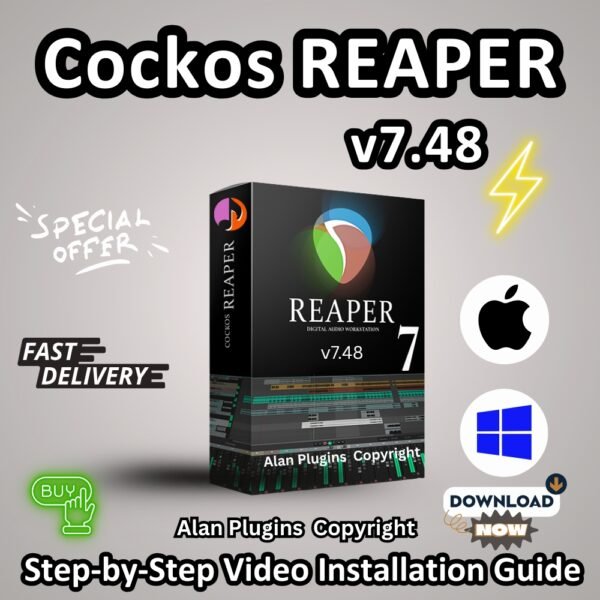 Cockos REAPER DAW v7.48 with Commercial licence for both MacOS and Windows